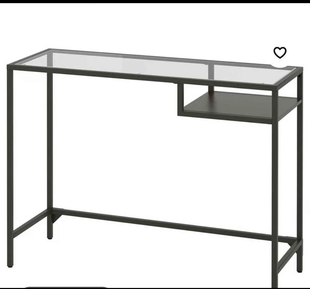 Modern Console Table with Glass Top