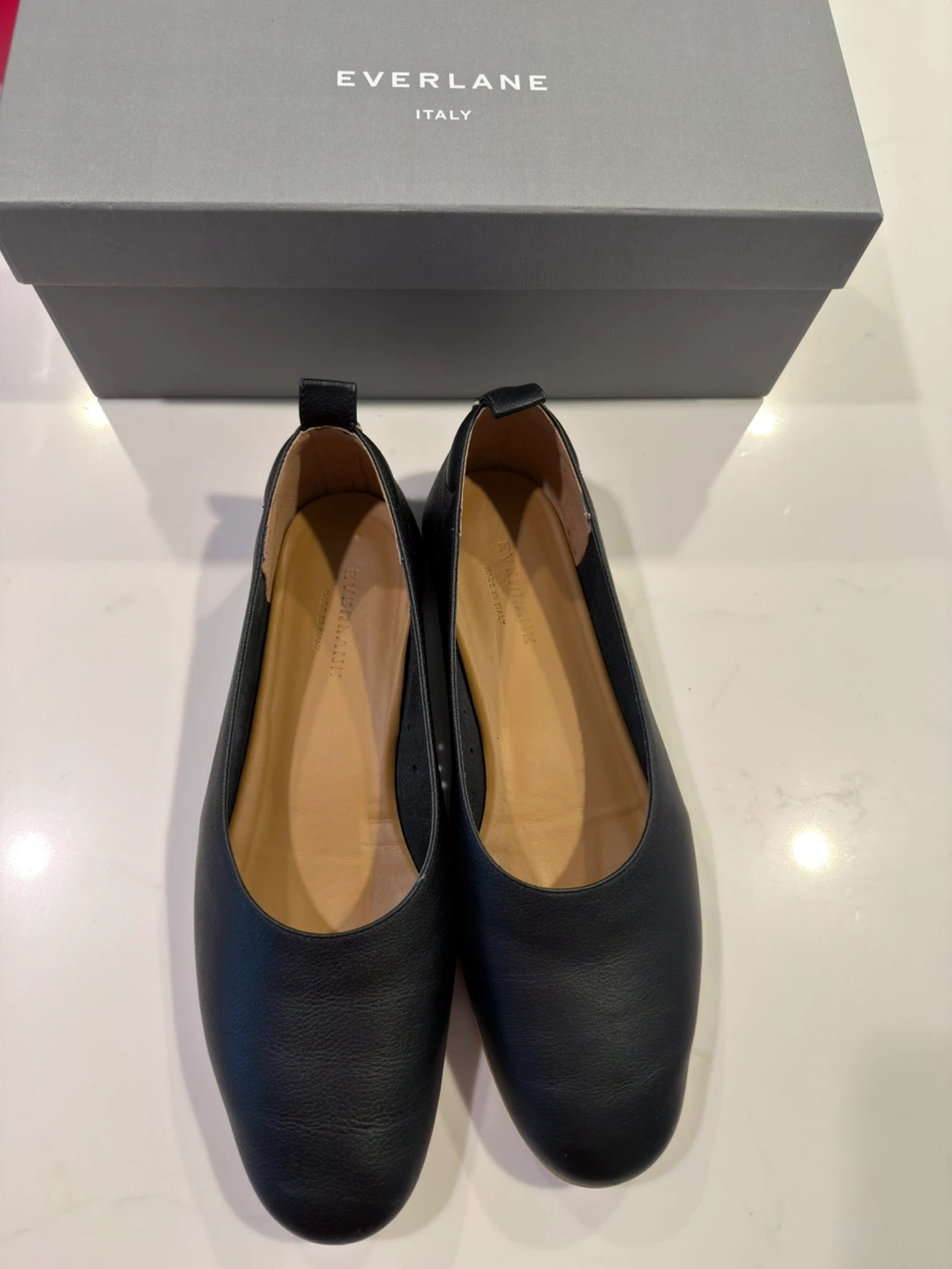 Everlane Black Leather Ballet Flats Size 9