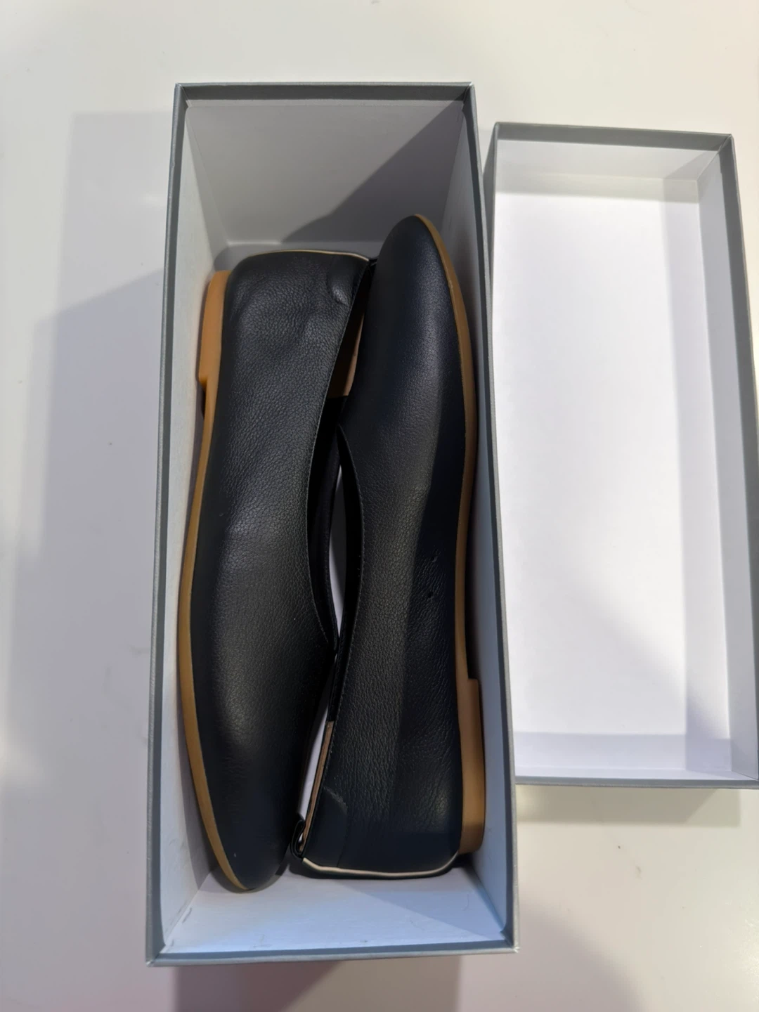 Everlane Black Leather Ballet Flats Size 9 - photo 3