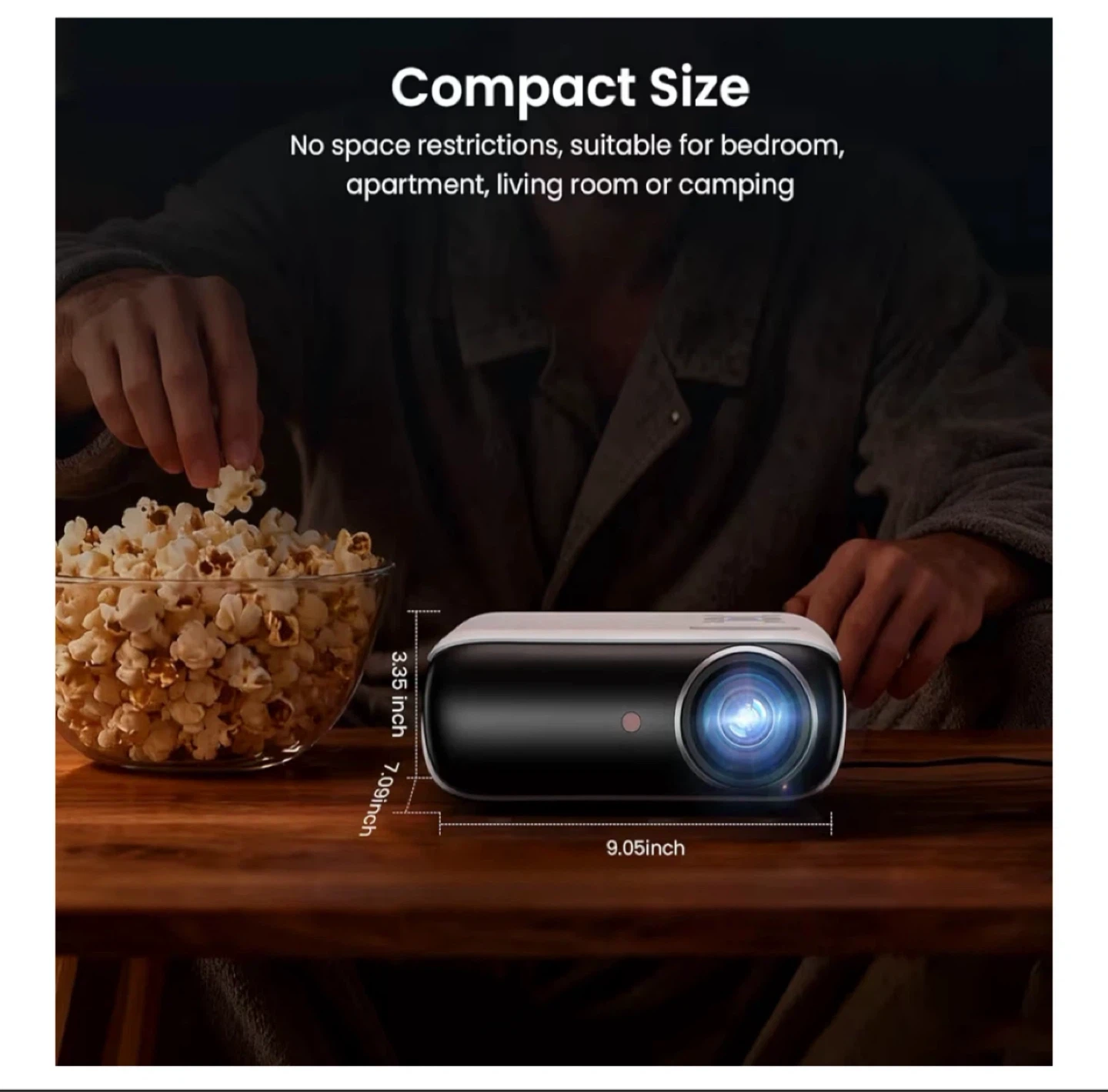 HAPPRUN Native 1080P Bluetooth Projector - photo 4