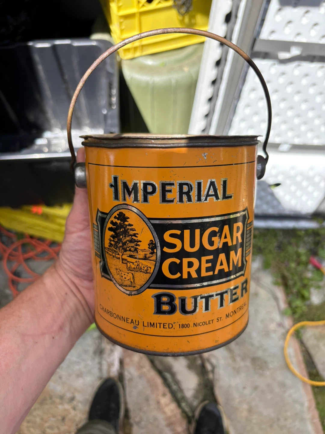 Vintage Imperial Sugar Cream Butter Tin