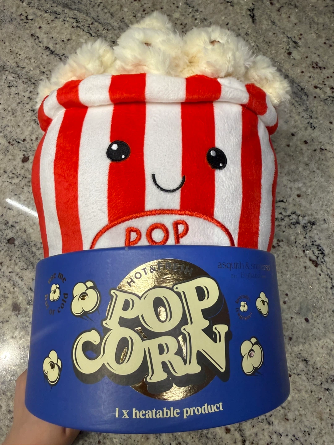 NEW Popcorn Heatable Plush Toy