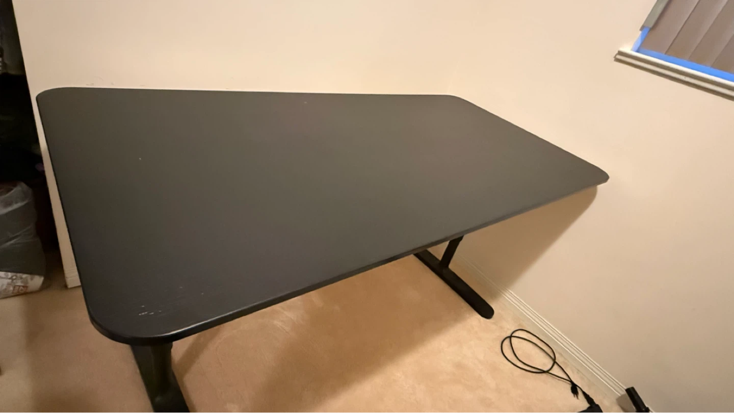 Black Office Desk - photo 2