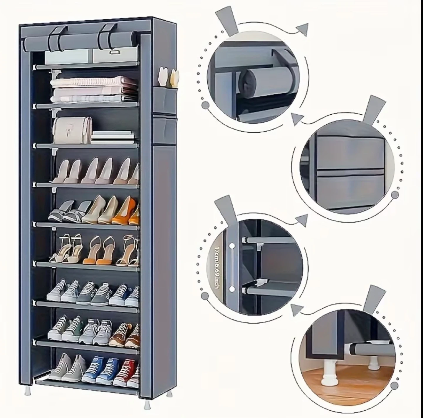 10-Tier Shoe Rack Storage Organizer (BRAND NEW IN BOX) - photo 2