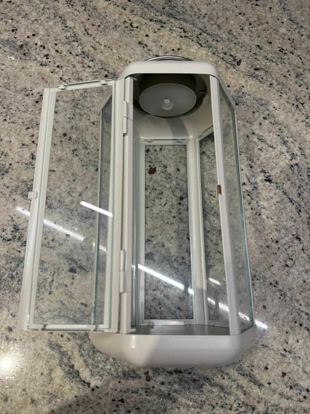 IKEA White Lantern with Glass Panels - photo 2