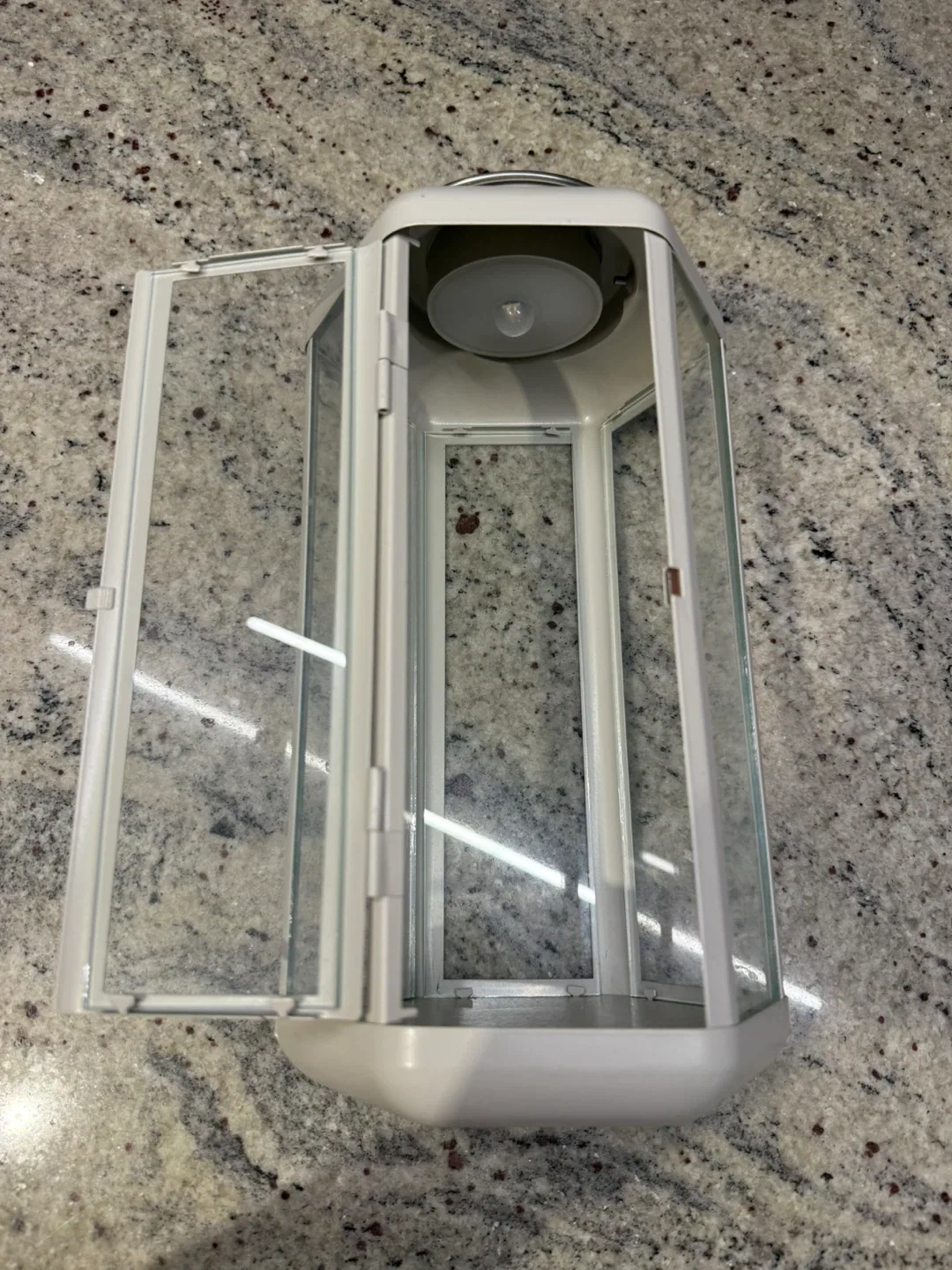 IKEA White Lantern with Glass Panels - photo 2