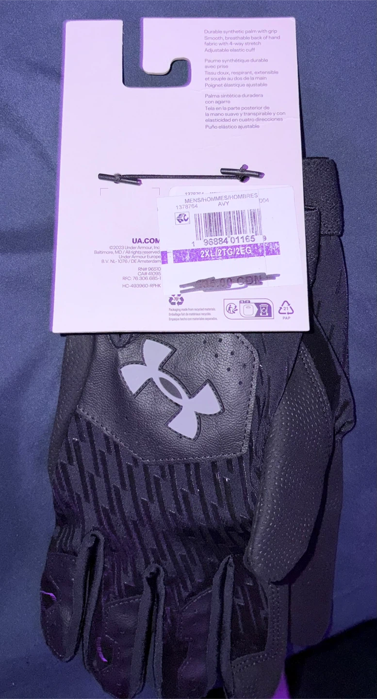 Under Armour - Batting Gloves, 2XL, UA Clean Up - photo 3