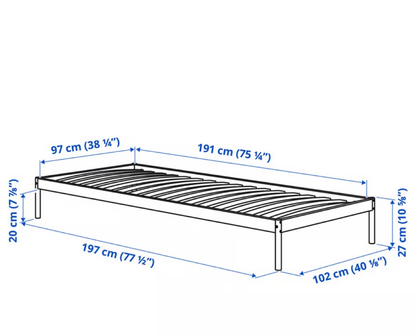IKEA NEIDEN White Bed Frame