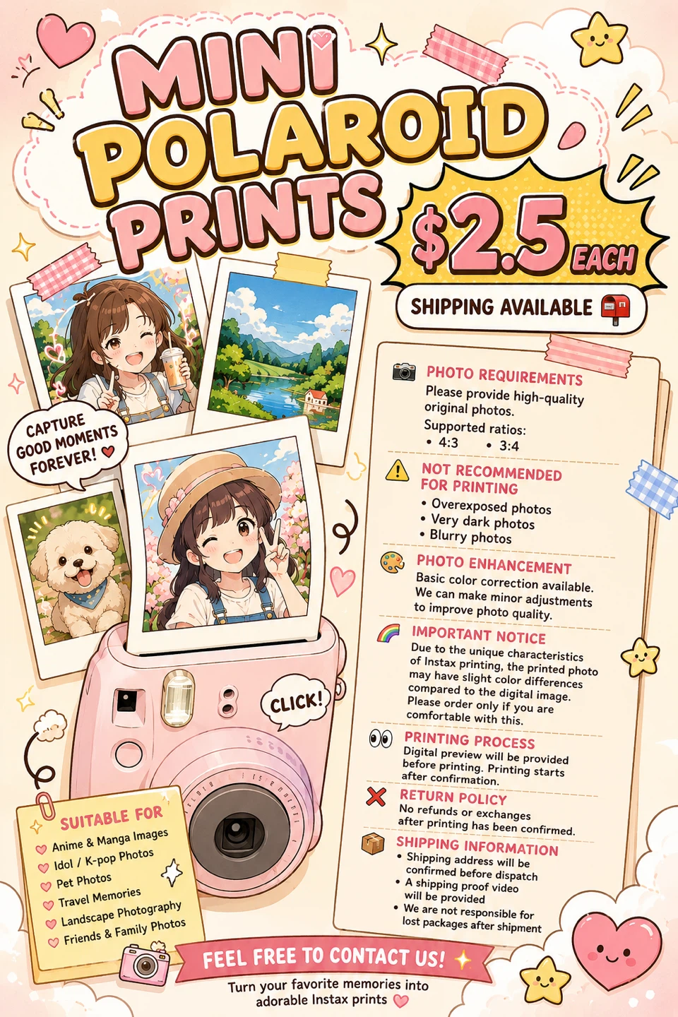 Mini Polaroid Prints
