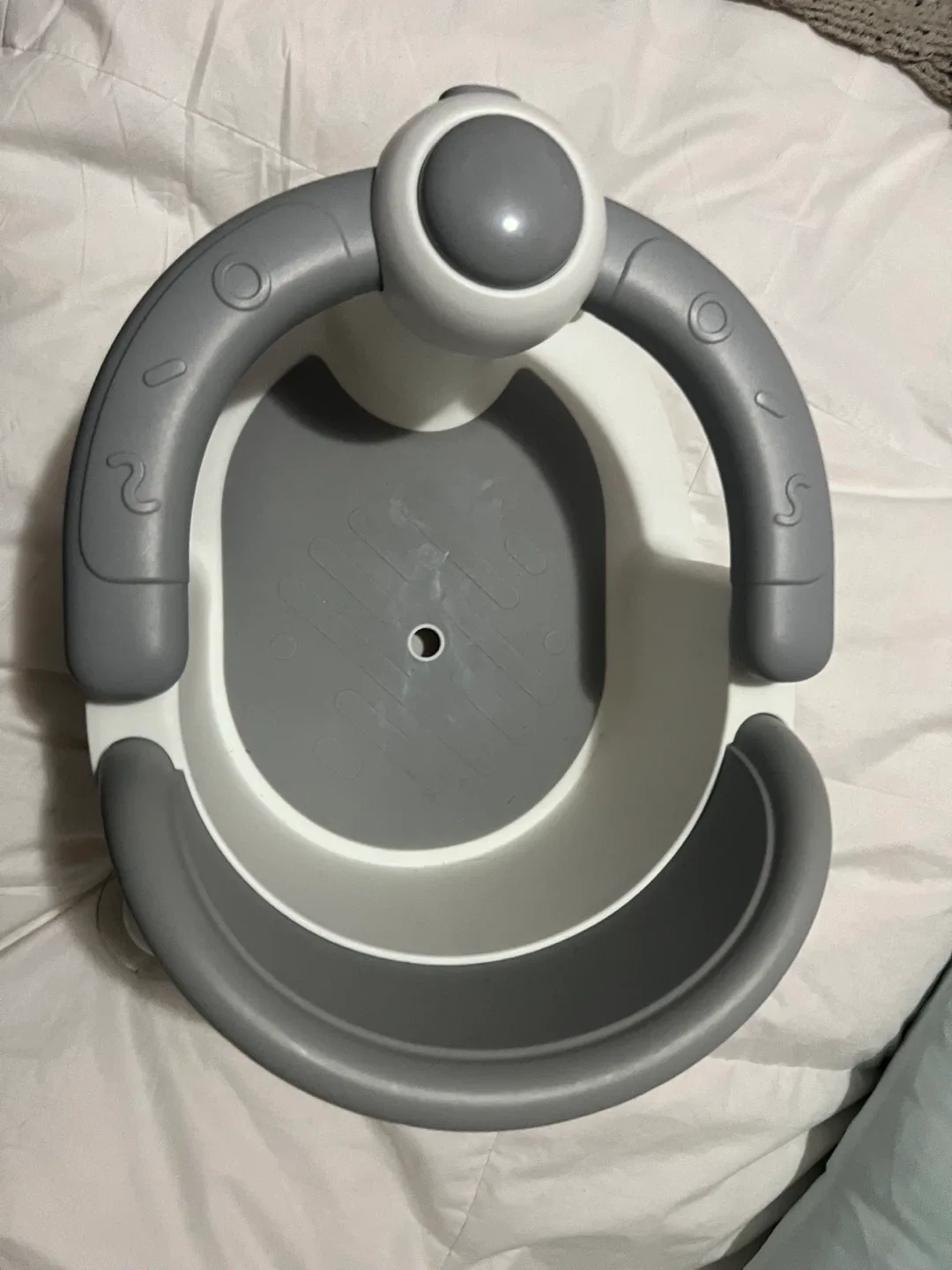 White and Grey Baby Bath Seat - photo 2