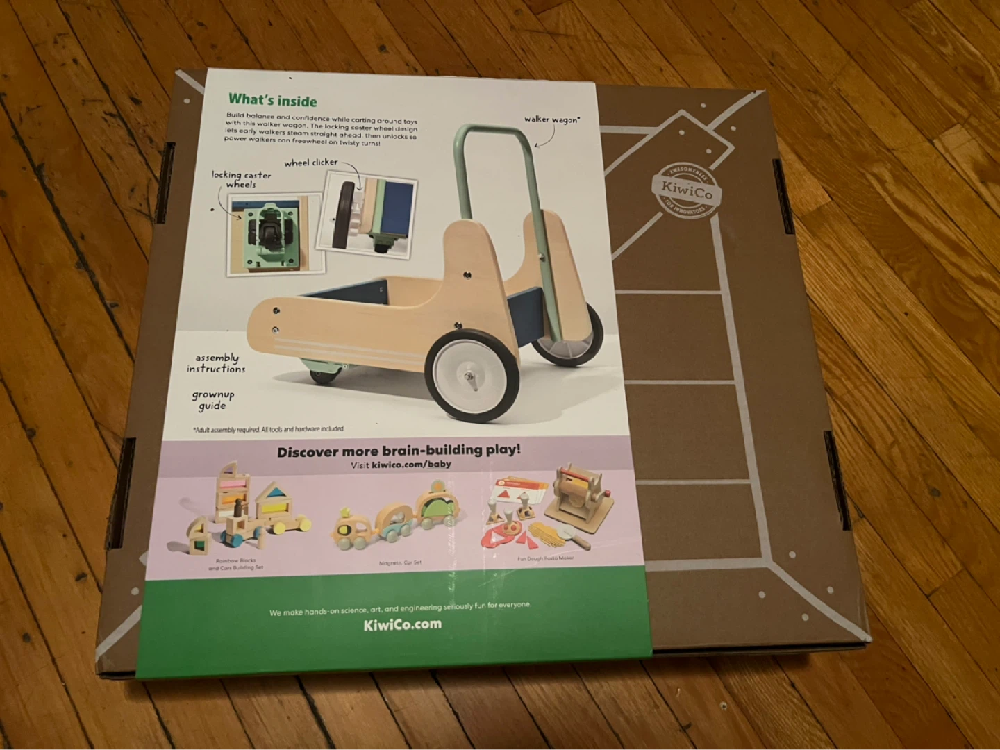 KiwiCo Learn & Grow Push-And-Go Walker Wagon