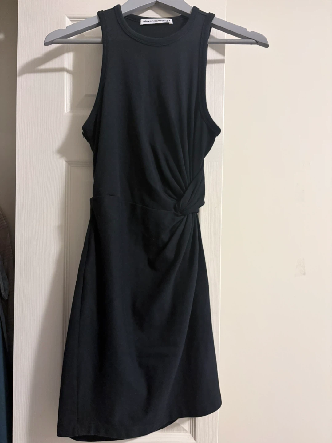 Alexander Wang Black Sleeveless Twisted Dress