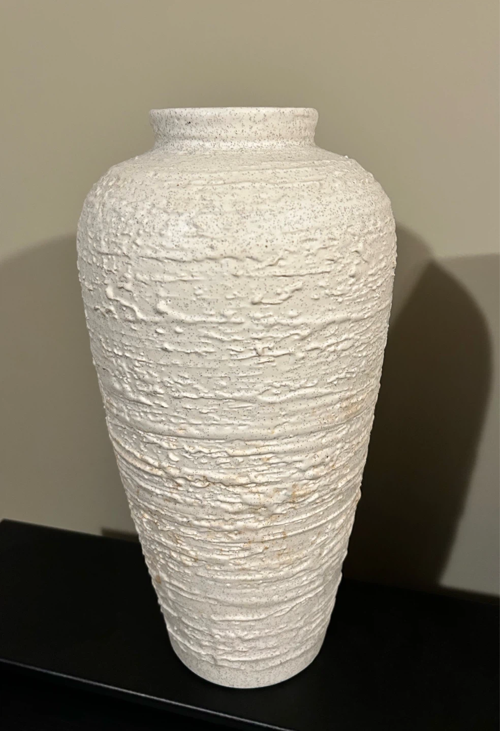 Textured White Vase