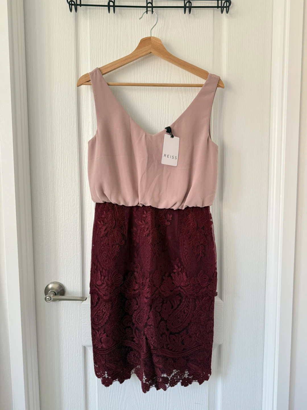 REISS Pink and Maroon Dress