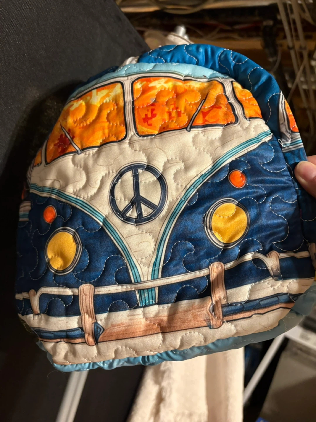 Quilted VW Bus Peace Sign Holiday Duffel Bag -NEW- - photo 5