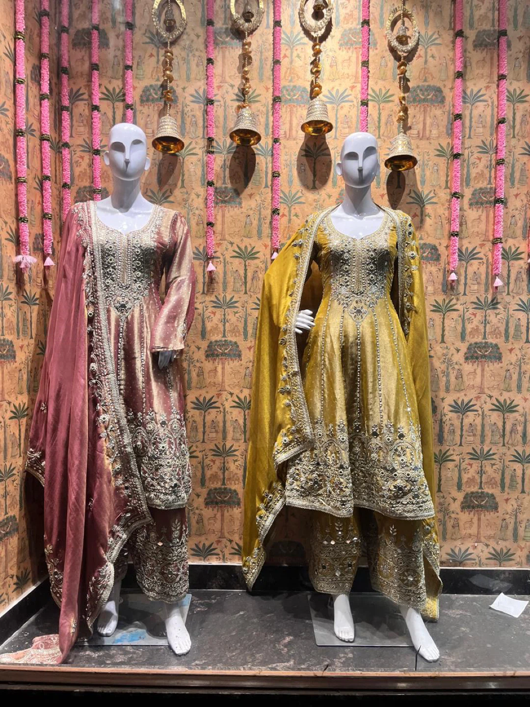 Embroidered Punjabi Suit Outfit - Yellow - photo 2