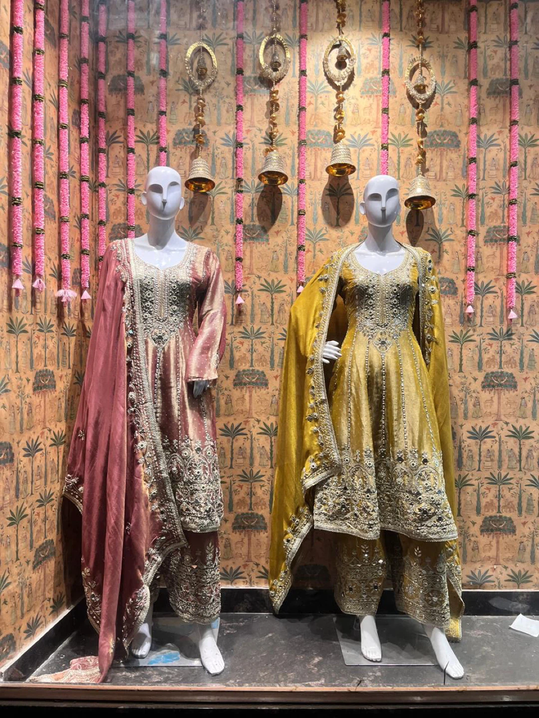 Embroidered Punjabi Suit Outfit - Yellow