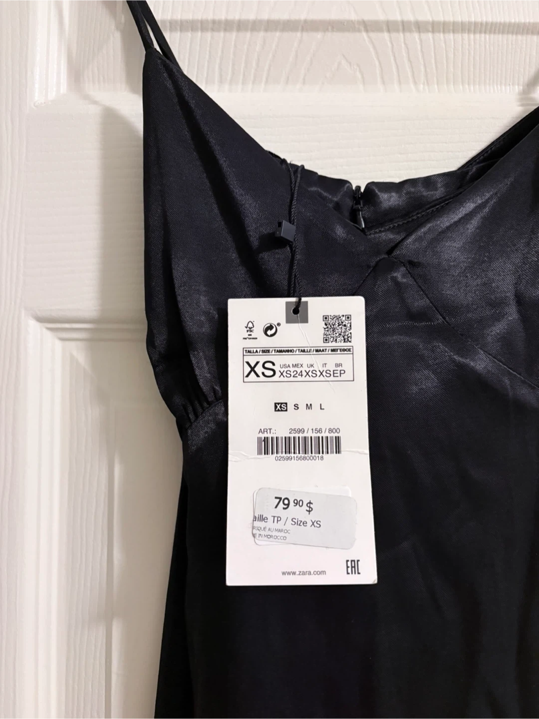 Zara Black Fringe Slip Dress - photo 3