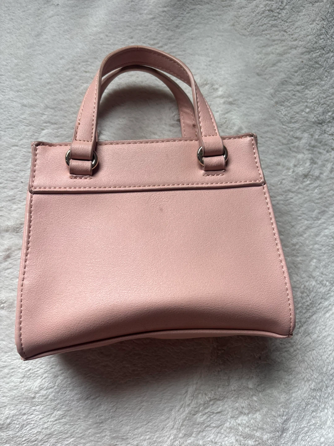 Guess Pink Quilted Top Handle Bag