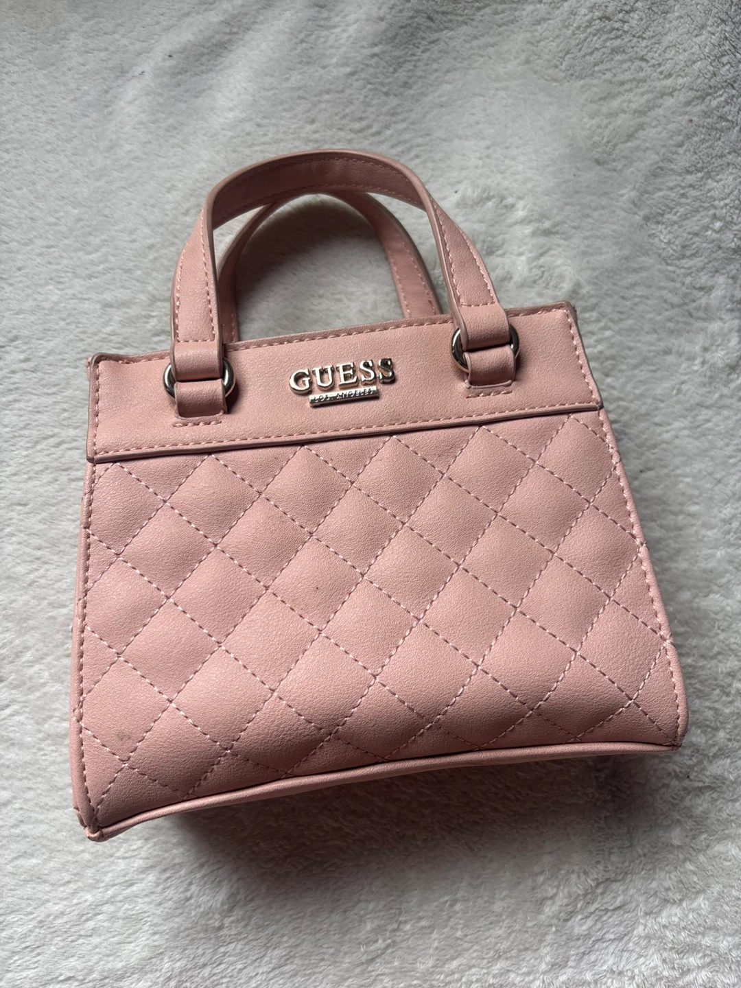 Guess Pink Quilted Top Handle Bag - photo 2