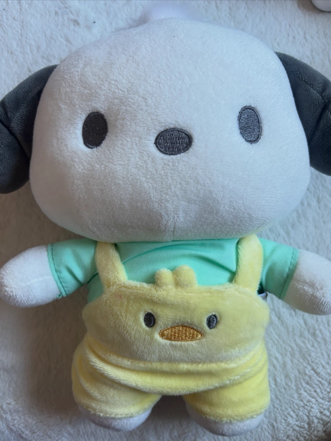 Pochacco Plush with Duck Overalls