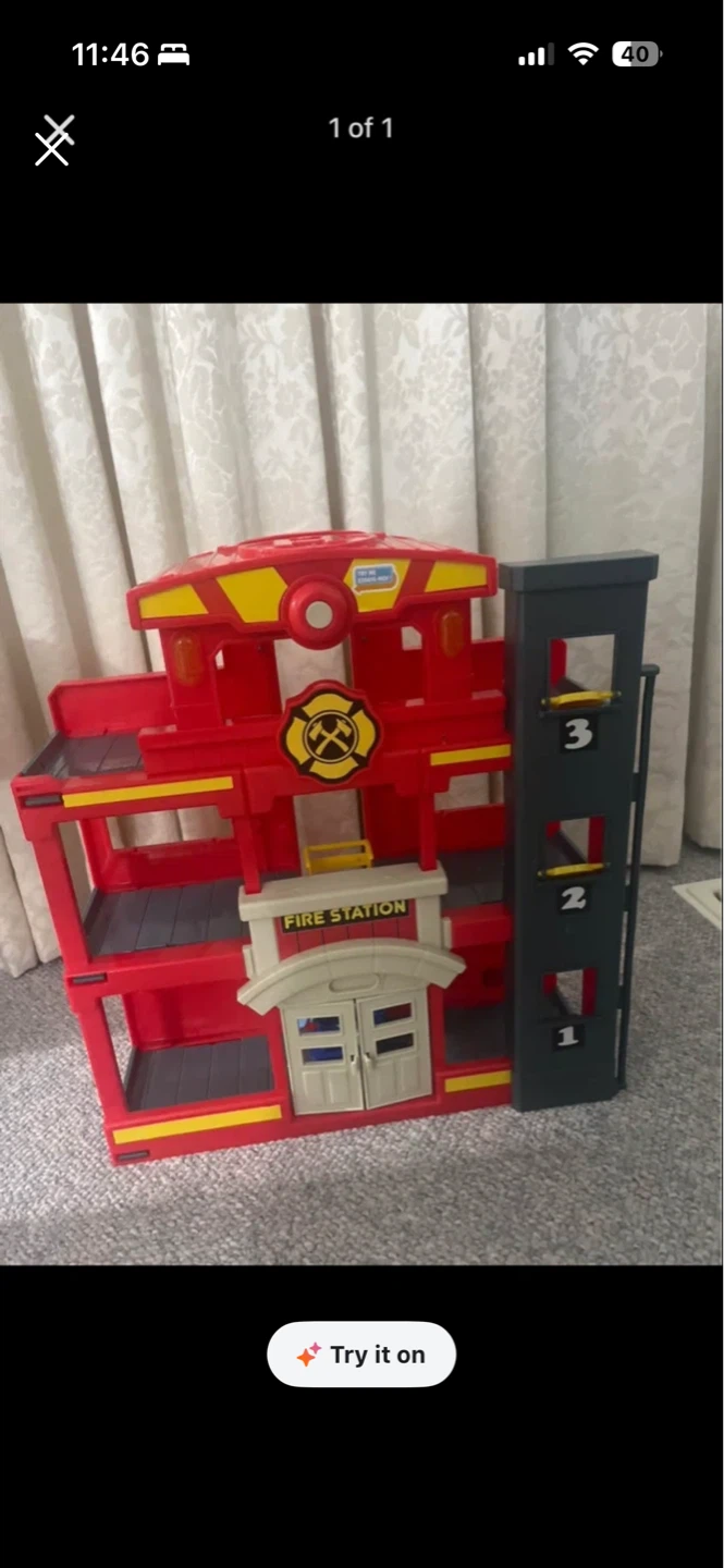 Toy Fire Station Playset