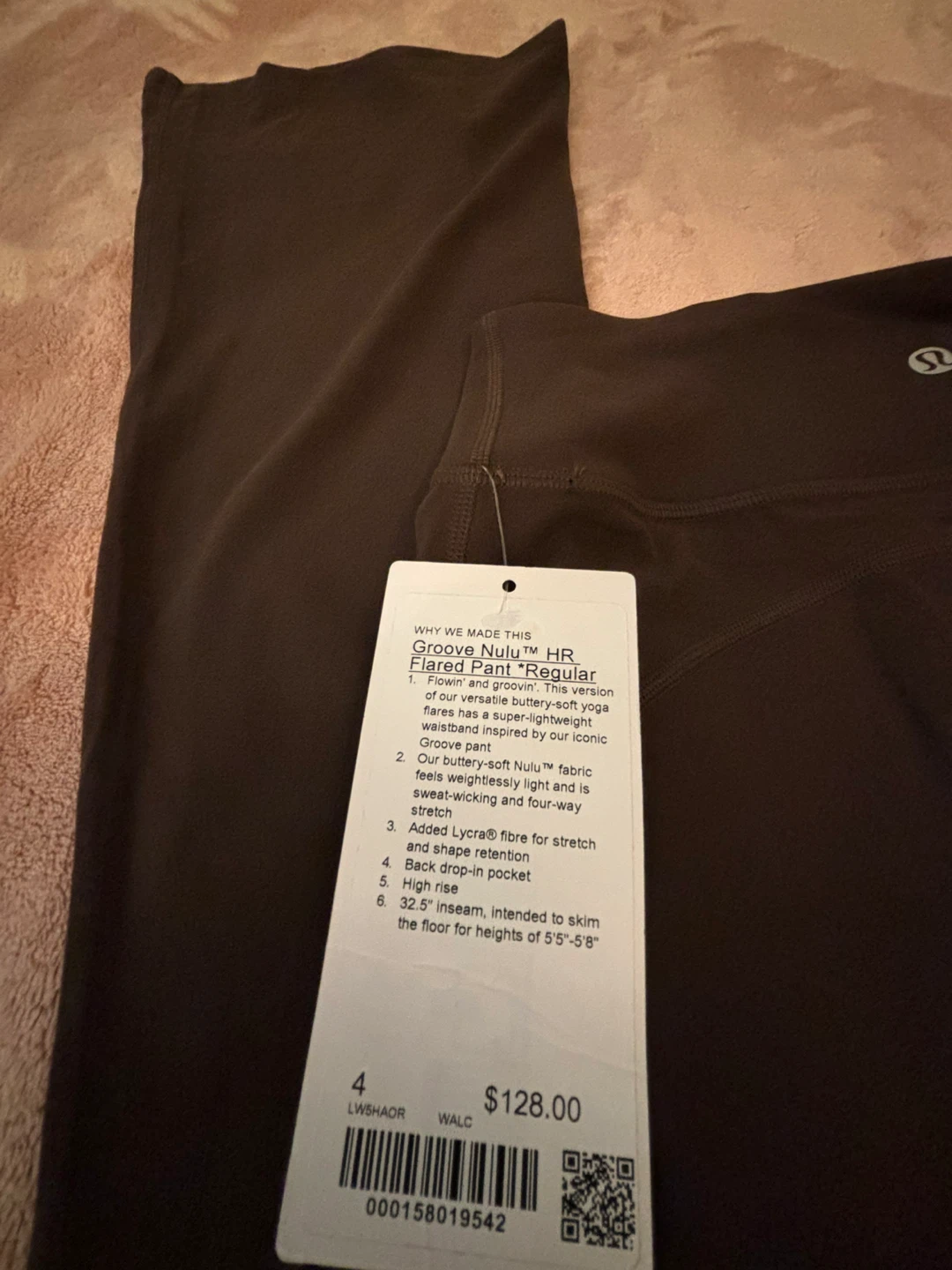 Lululemon Flared Pant "Regular" Espresso Size 4 - photo 2