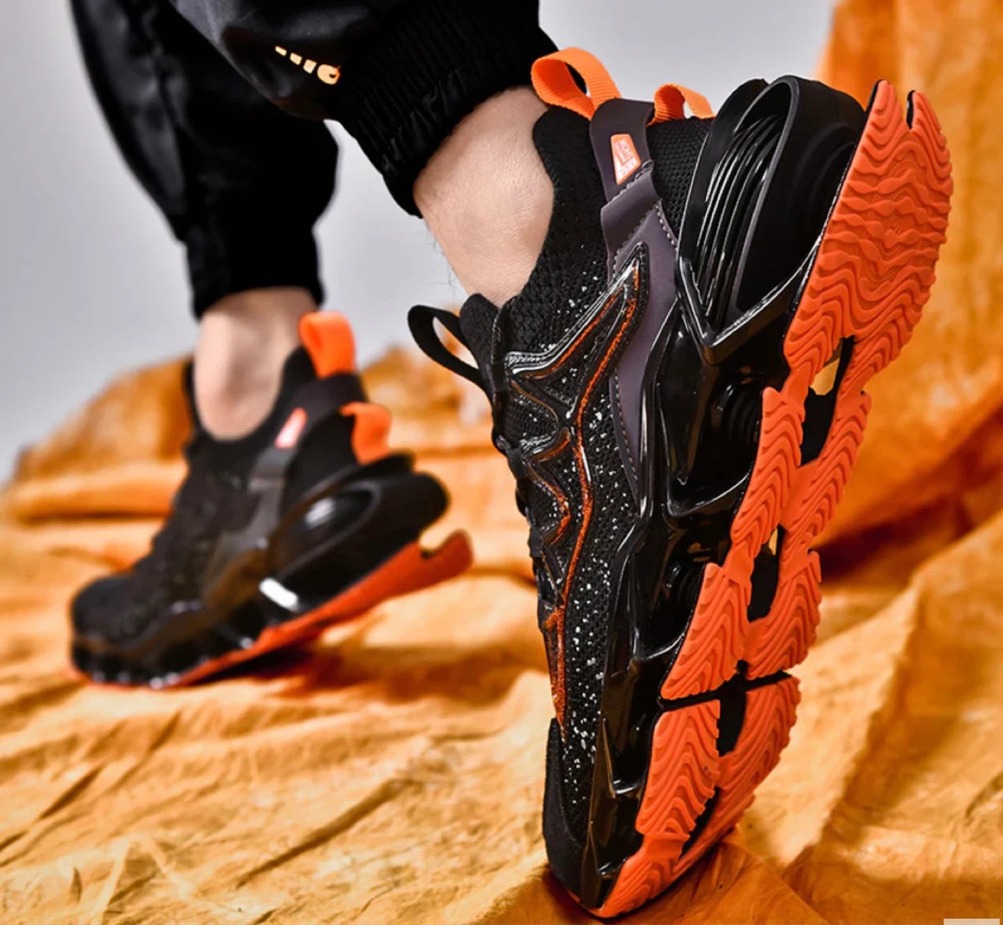 Black and Orange Running Shoes - photo 4
