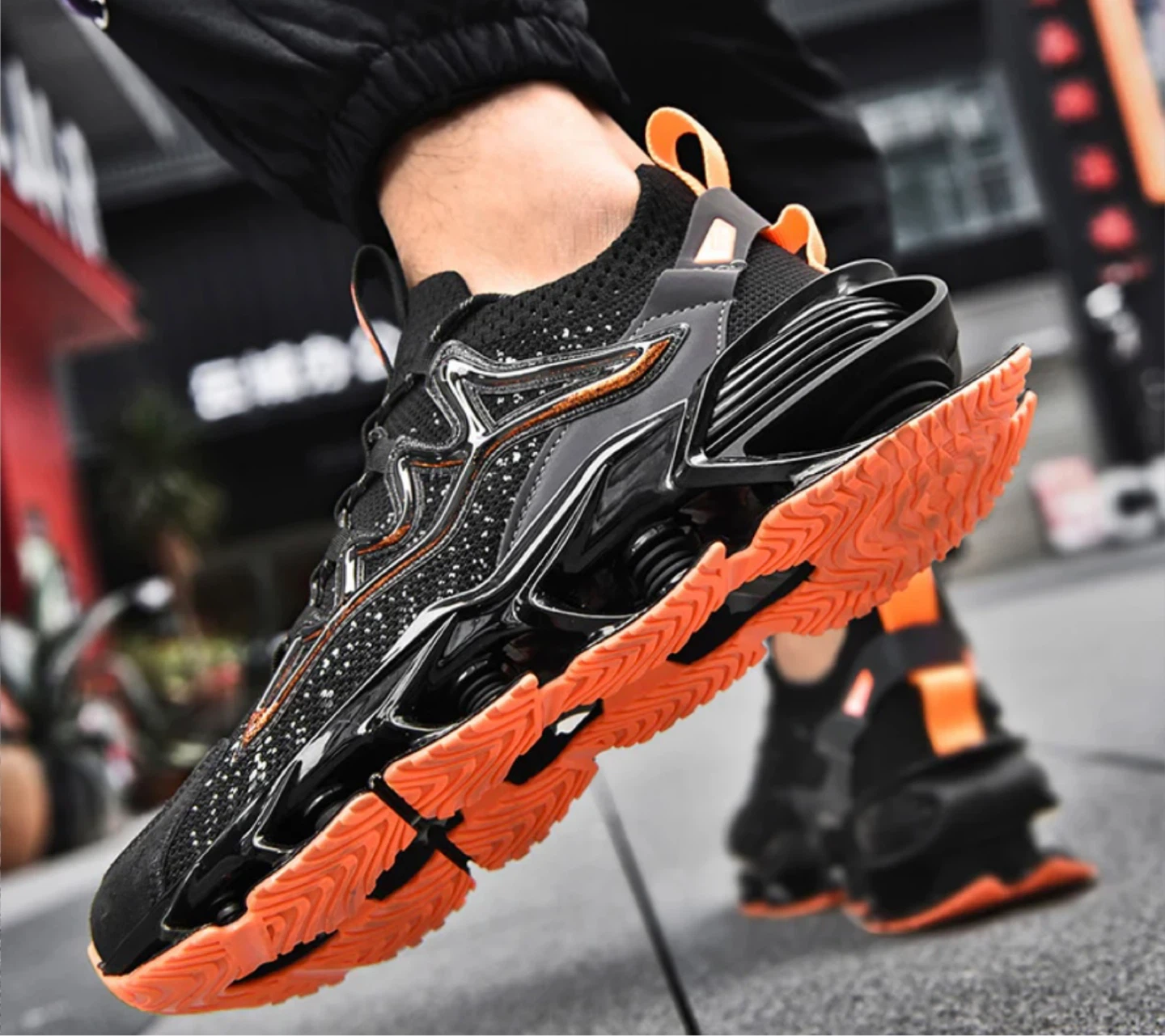 Black and Orange Running Shoes - photo 5