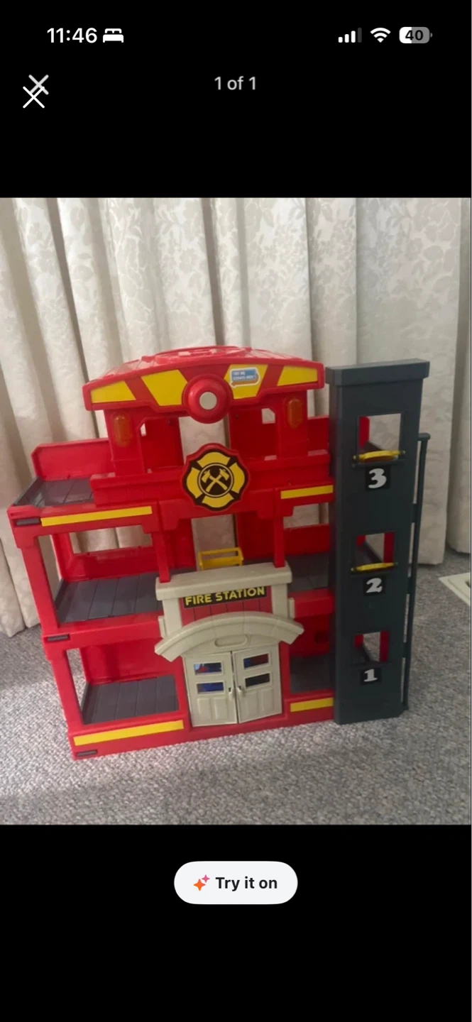 Toy Fire Station Playset