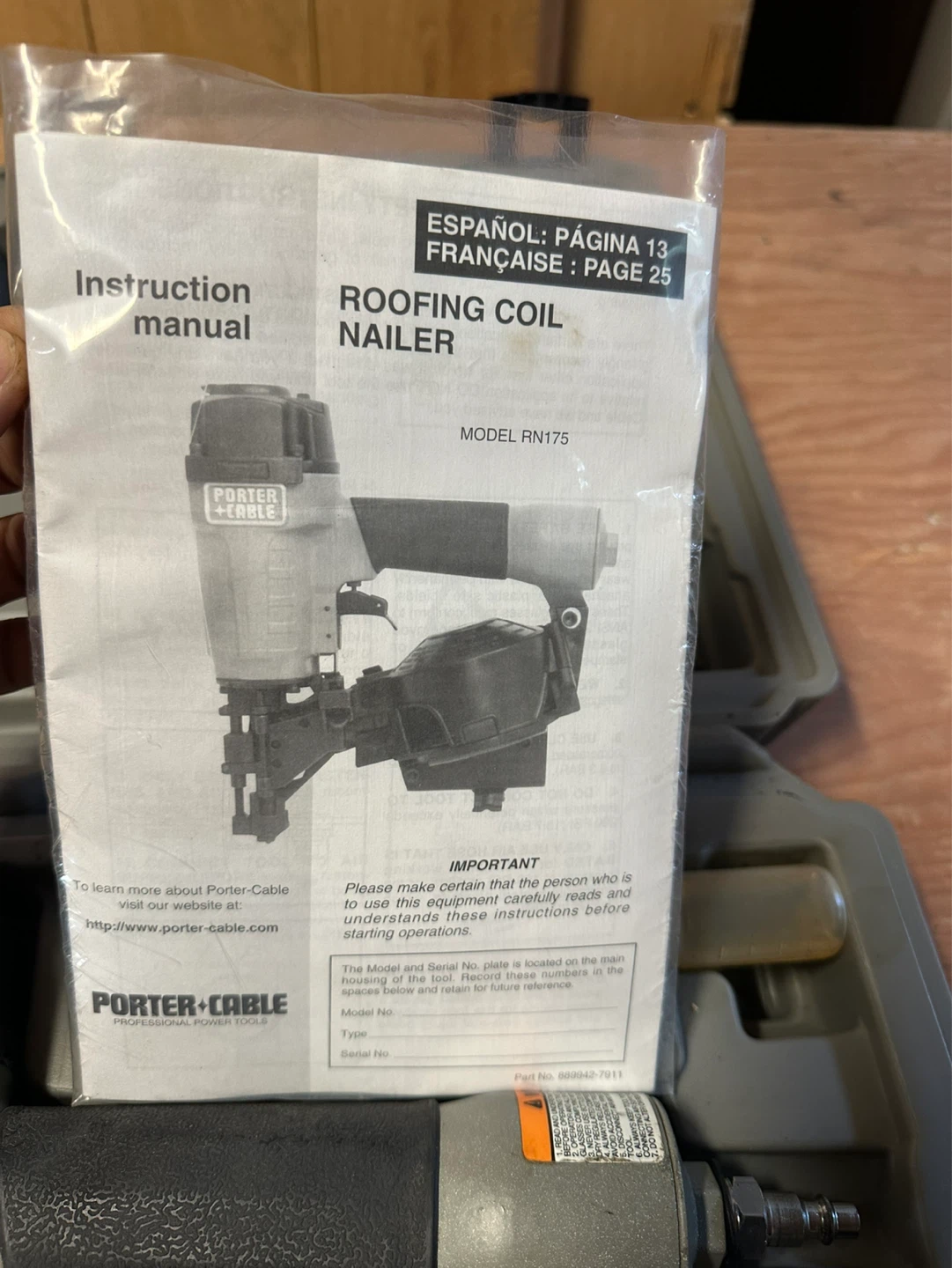 Porter-Cable Roofing Coil Nailer RN175 - photo 5