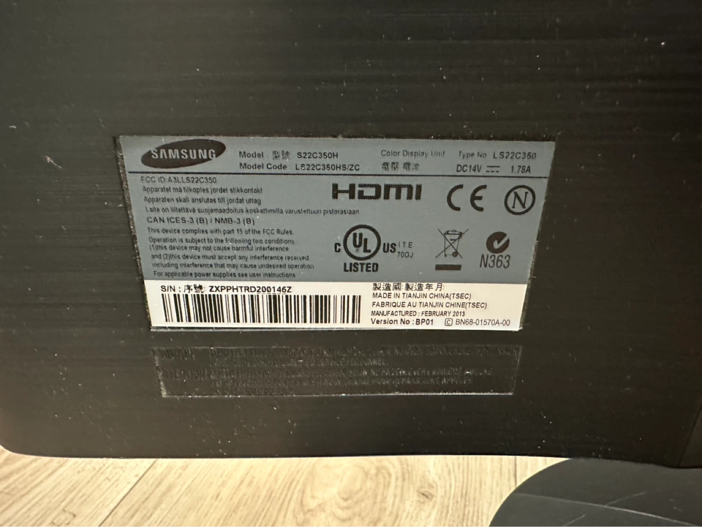 Samsung S22C350H Computer Monitor - photo 4