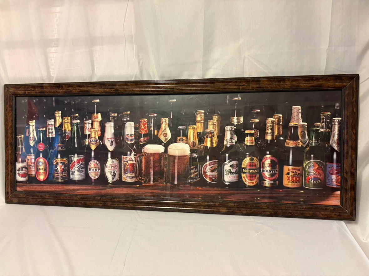 Framed Beer Bottle Art Print