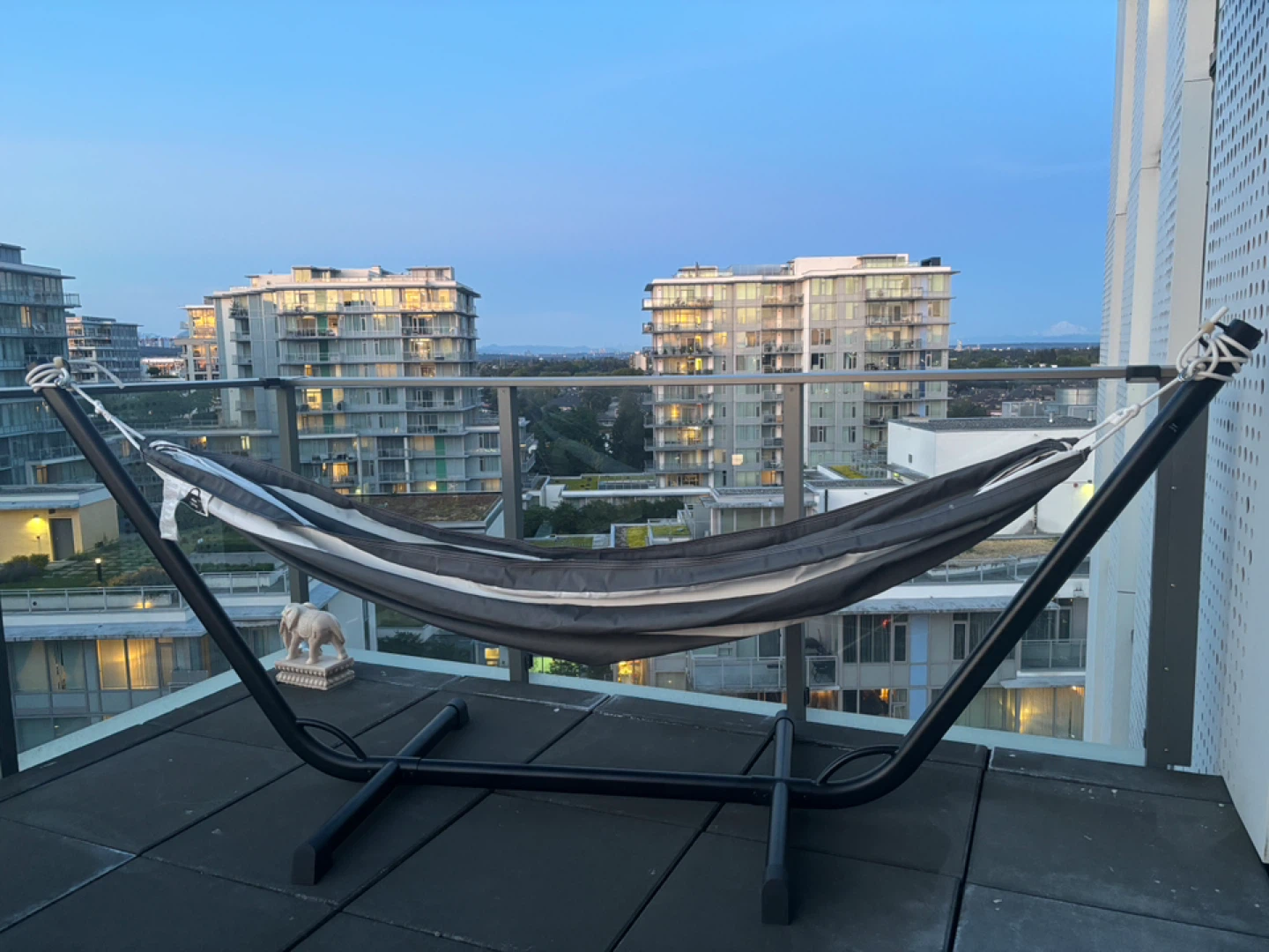 Striped Hammock with Stand