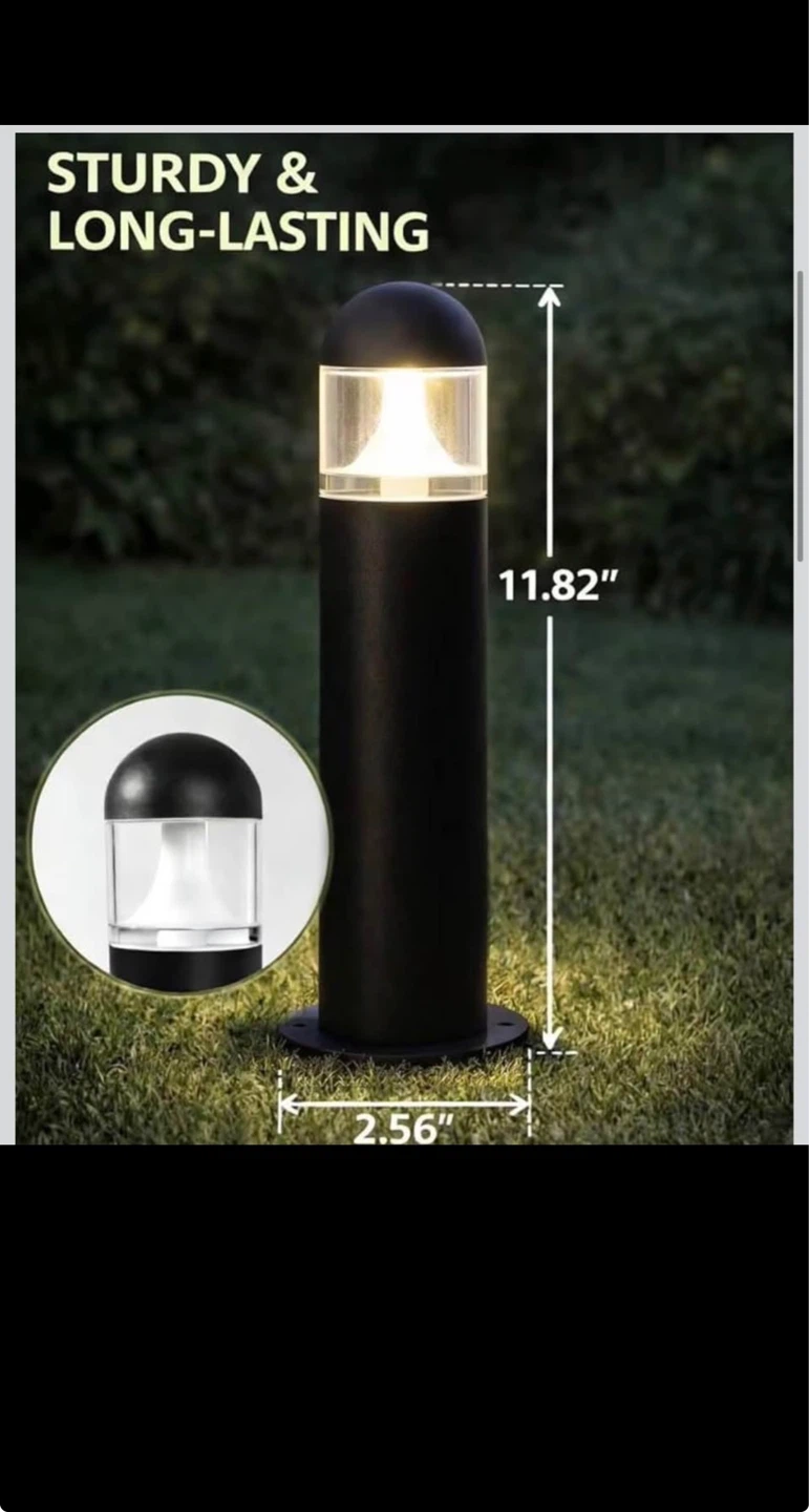12 Pack Black Low Voltage Landscape Path Lights - 11.82" Tall - photo 2