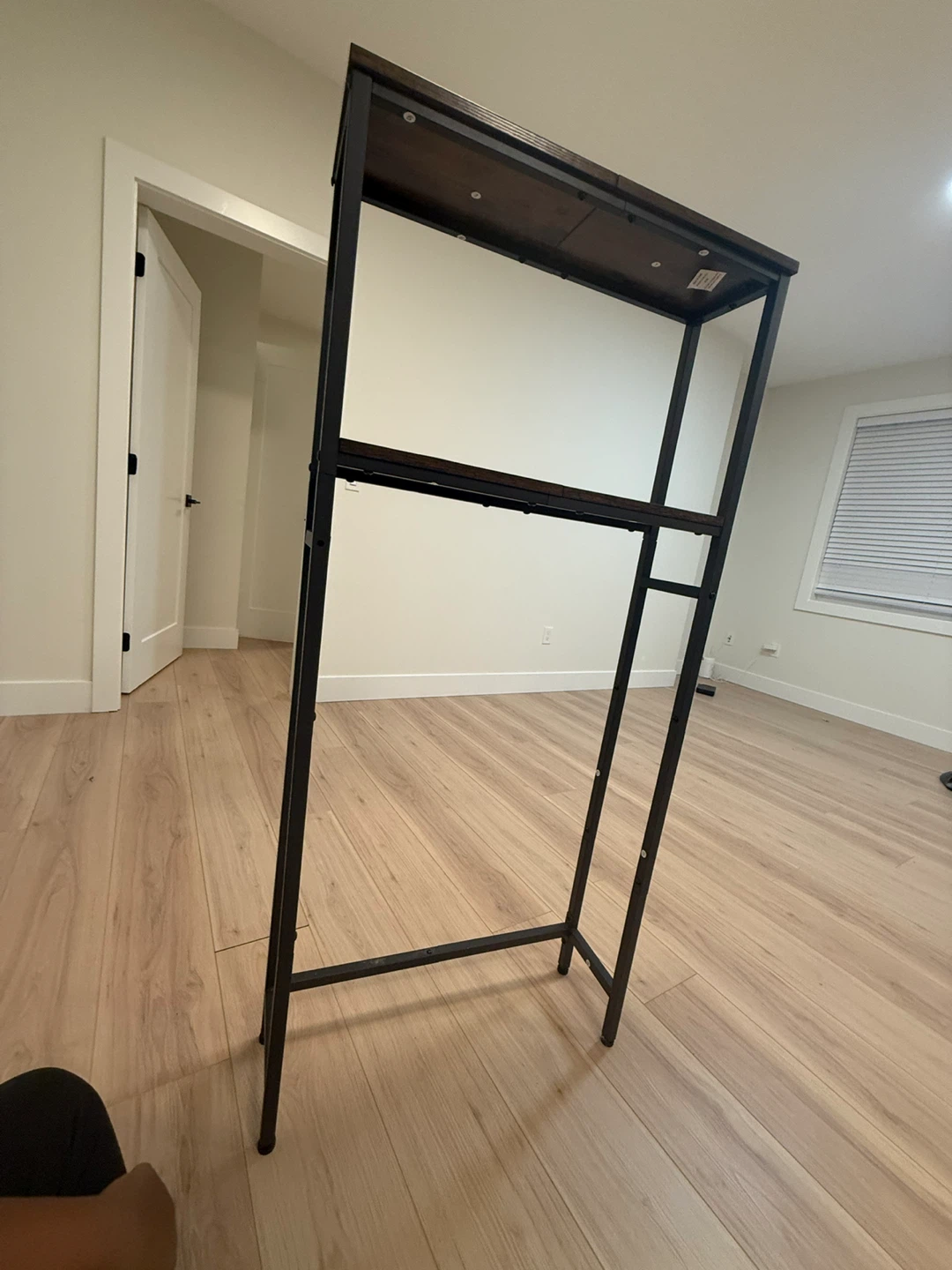 2-Tier Metal & Wood Shelf Unit over the toilet shelf - photo 3