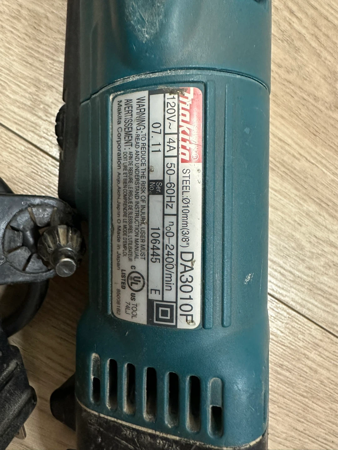 Makita DA3010F 3/8" Right Angle Drill - photo 4