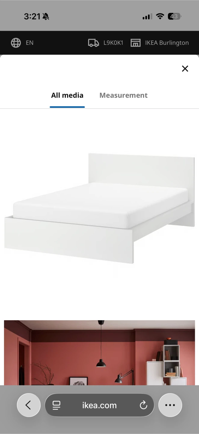 IKEA Queen bed + mattress - photo 2