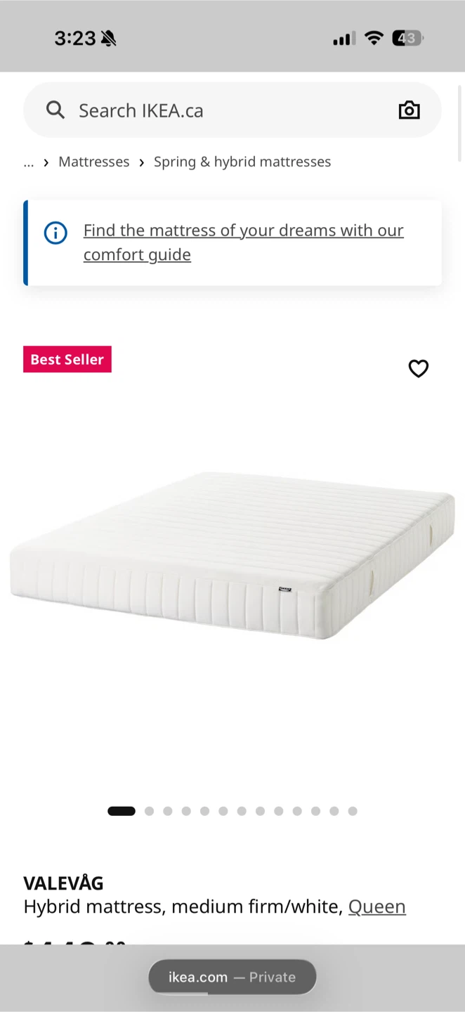 IKEA Queen bed + mattress - photo 3