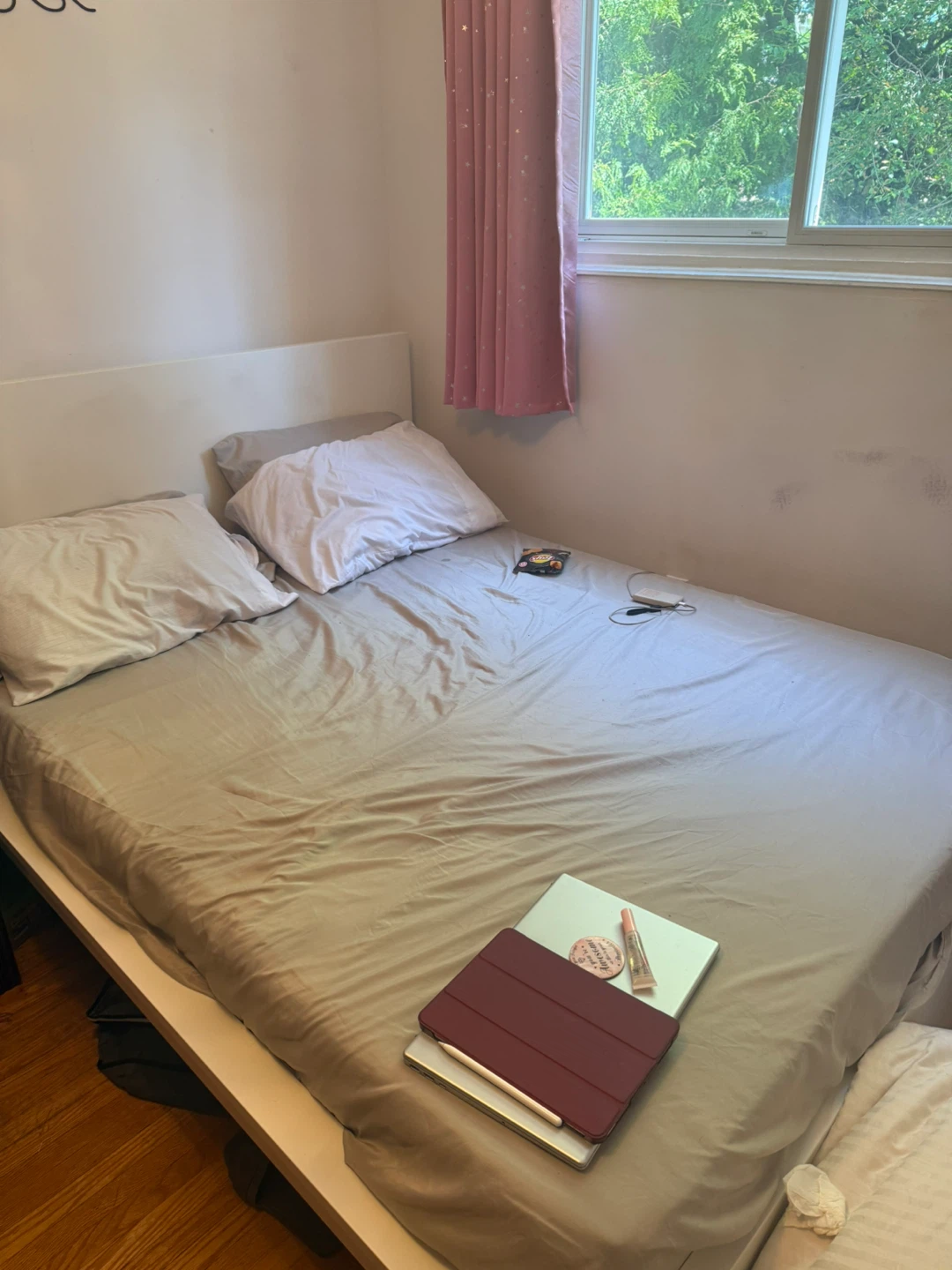 IKEA Queen bed + mattress - photo 4