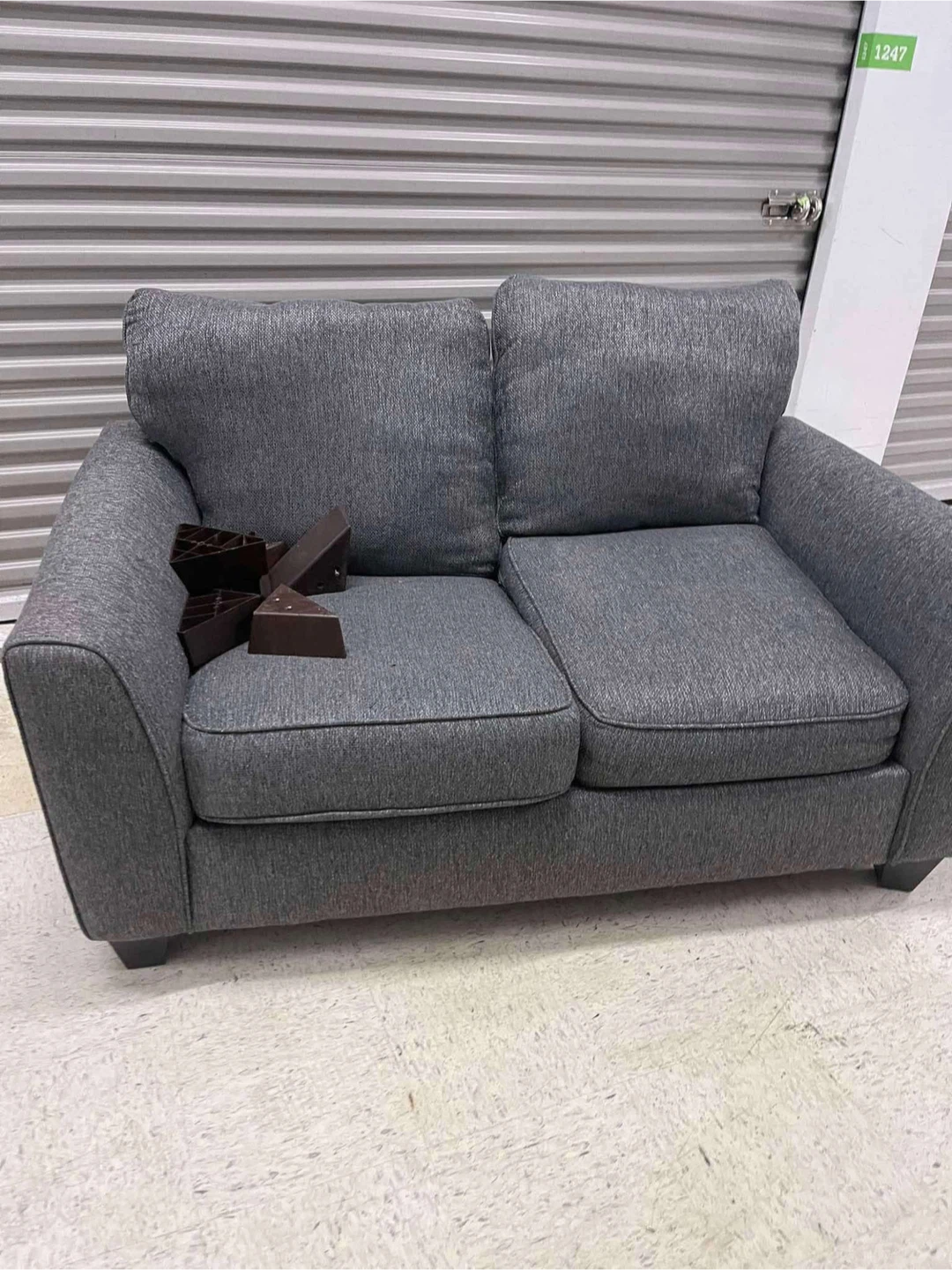 Gray Loveseat Sofa - photo 2