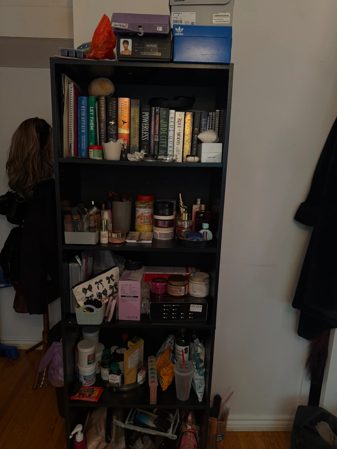 Black 5-Shelf Bookshelf - photo 3