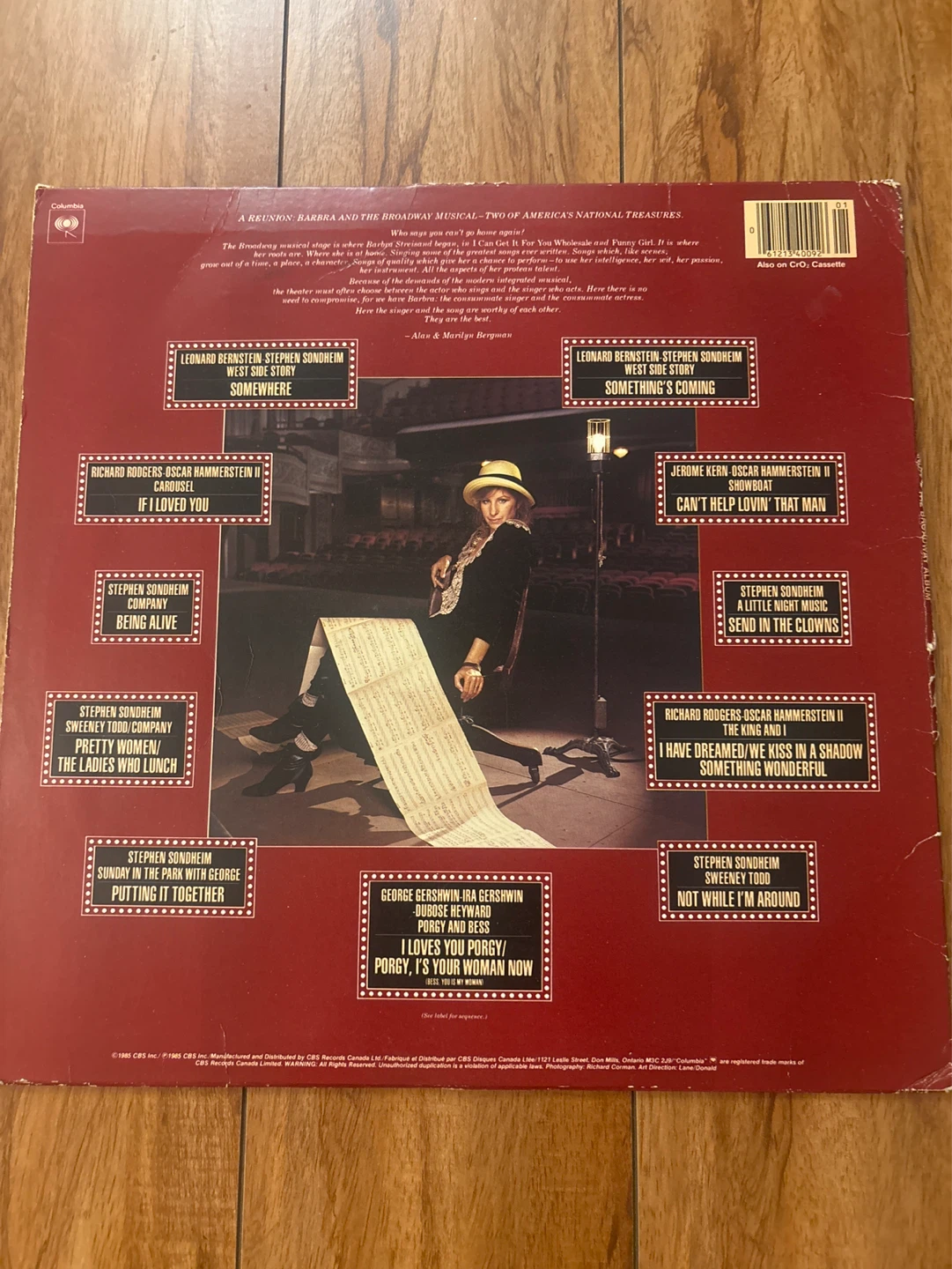 Barbra Streisand The Broadway Album Vinyl Record - photo 2