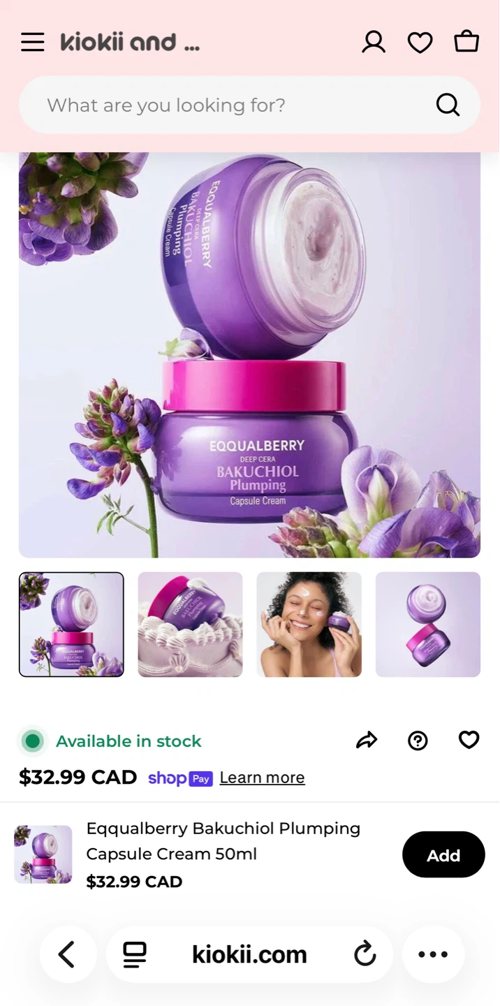 Eqqualberry Bakuchiol Plumping Capsule Cream 50ml