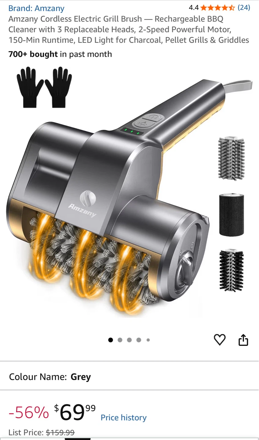 Amzany Cordless Electric Grill Brush - photo 3