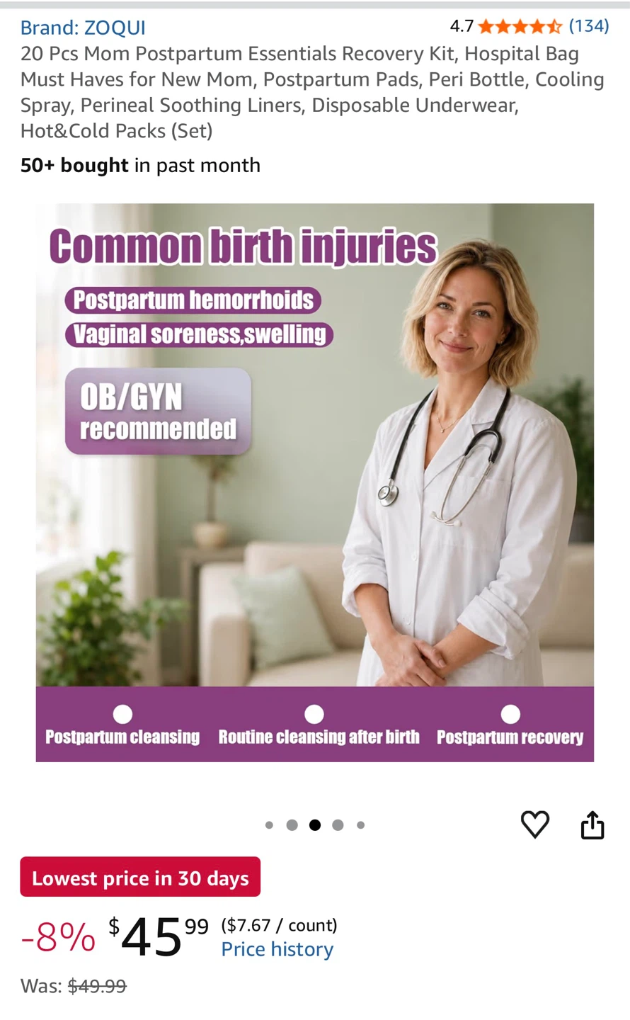ZOQUI 20 Pcs Postpartum Essentials Recovery Kit - photo 3