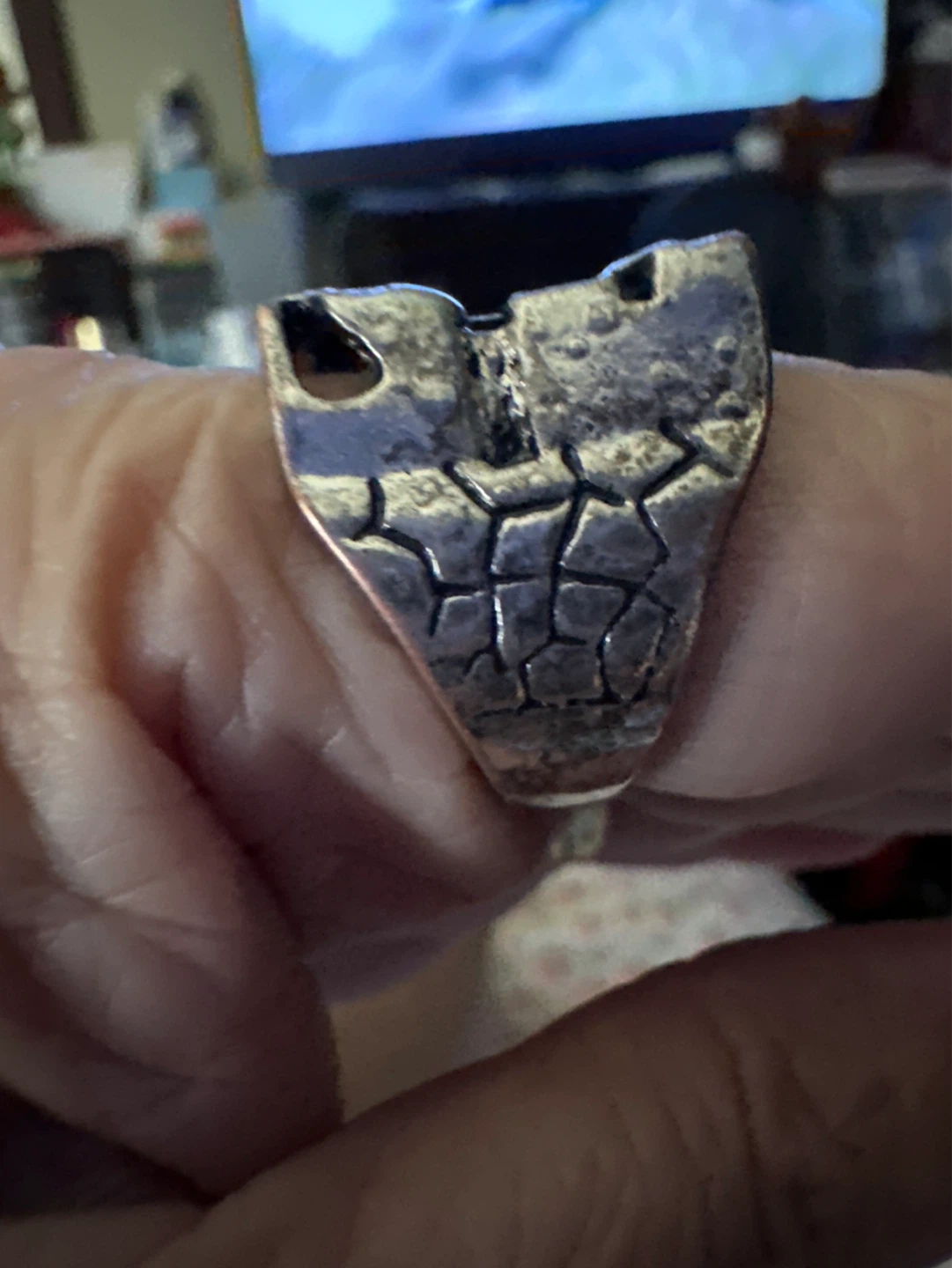 Skull and Cross silver tone Ring - photo 2