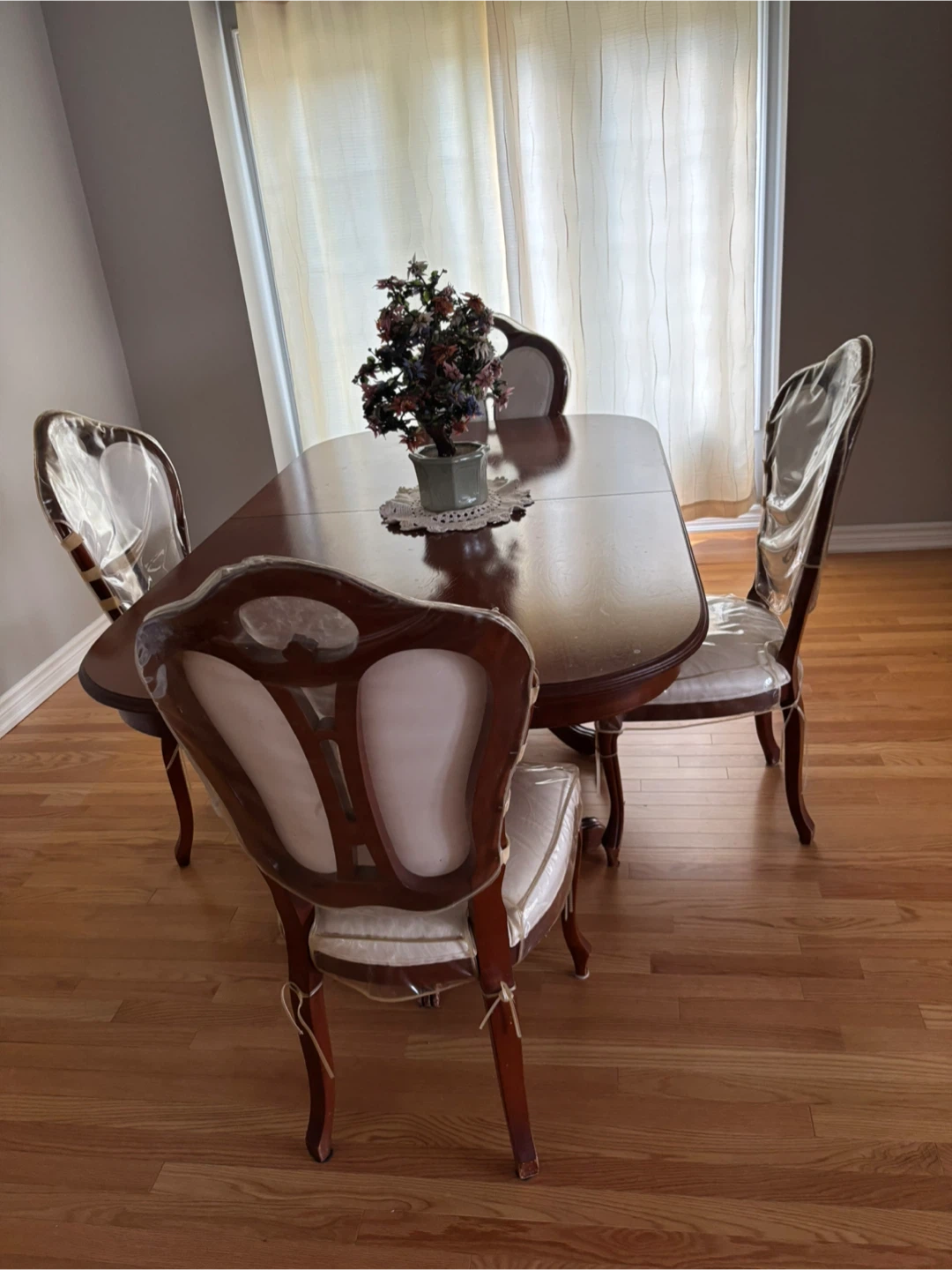 Solid Wood Dining Table with Extension + 6 Chairs - photo 2