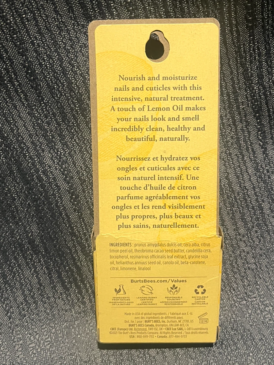 Burt's Bees Lemon Butter Cuticle Cream 0.6 oz - photo 2