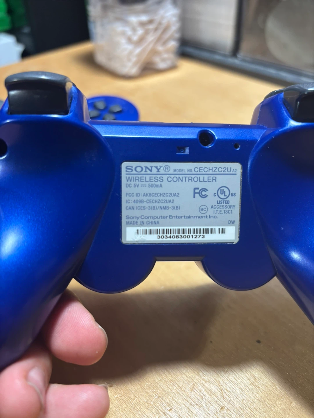 2 Blue Sony ps3 Controllers - photo 5